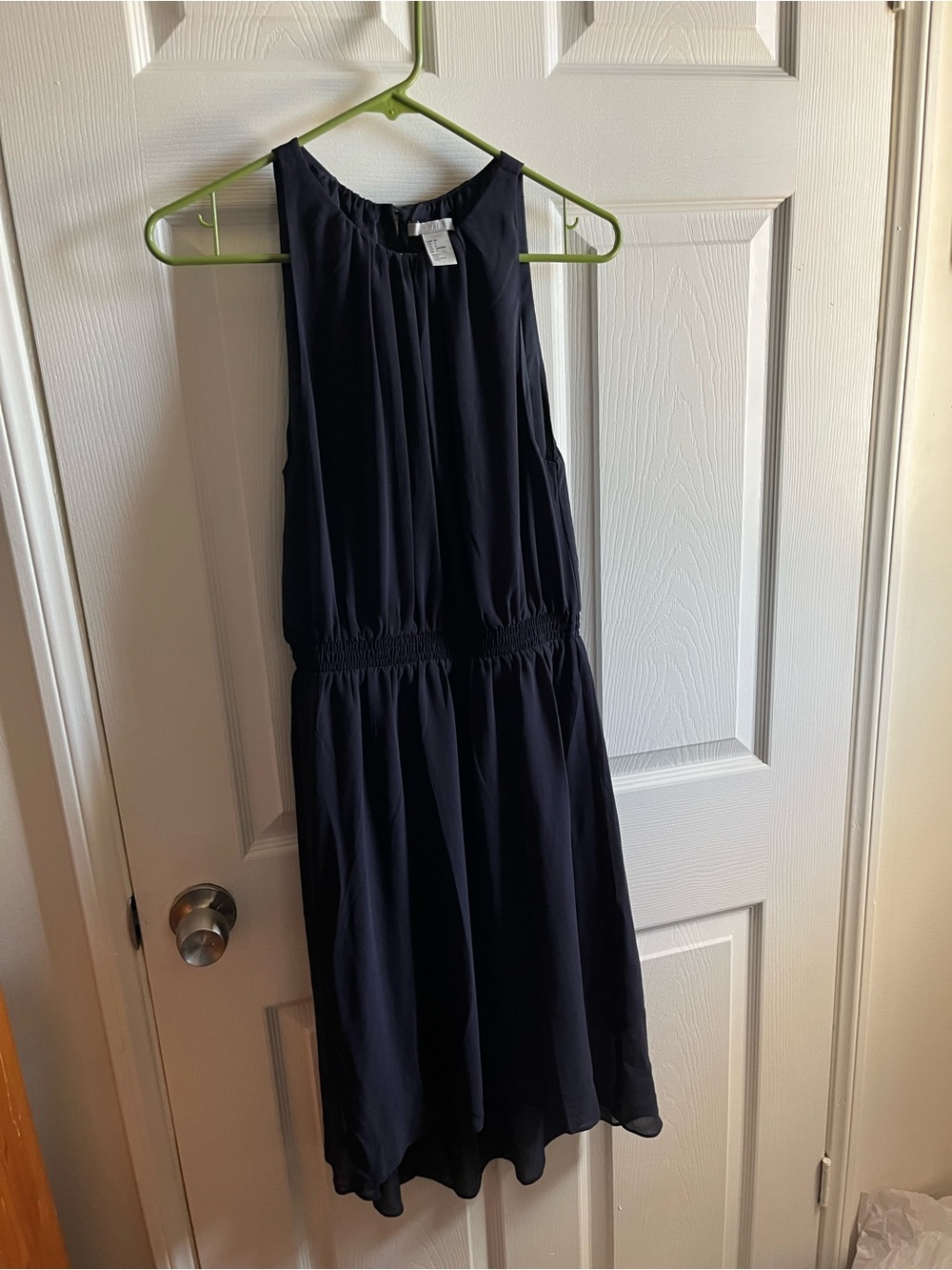 H&M Navy Sleeveless Women’s Dress with Smocked Waist
